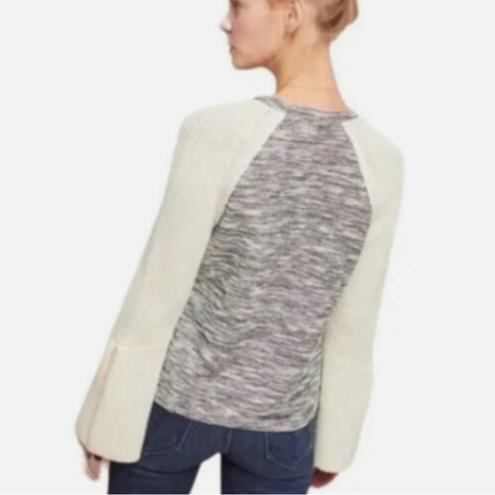 Anthropology I Dolan Gray and Cream Bell Long Sleeve Warm Top - Picture 3 of 6